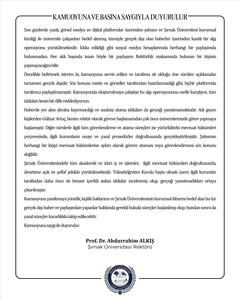 Basına ve Kamuoyuna 